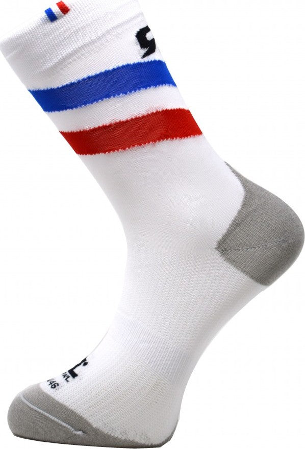 Paire de chaussettes cycliste Rafa'L Stripes - France