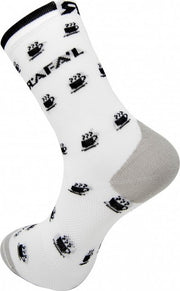 Paire de chaussettes cycliste Rafa'L Vogue - Café White