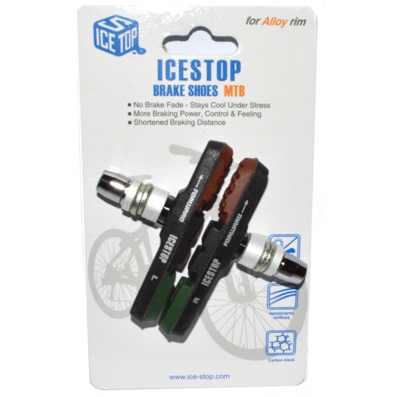 Paire de patins à vis VTT tri-gommes Icestop 72 mm
