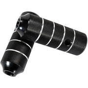 Pair of Aluminum M14 Footrests Black