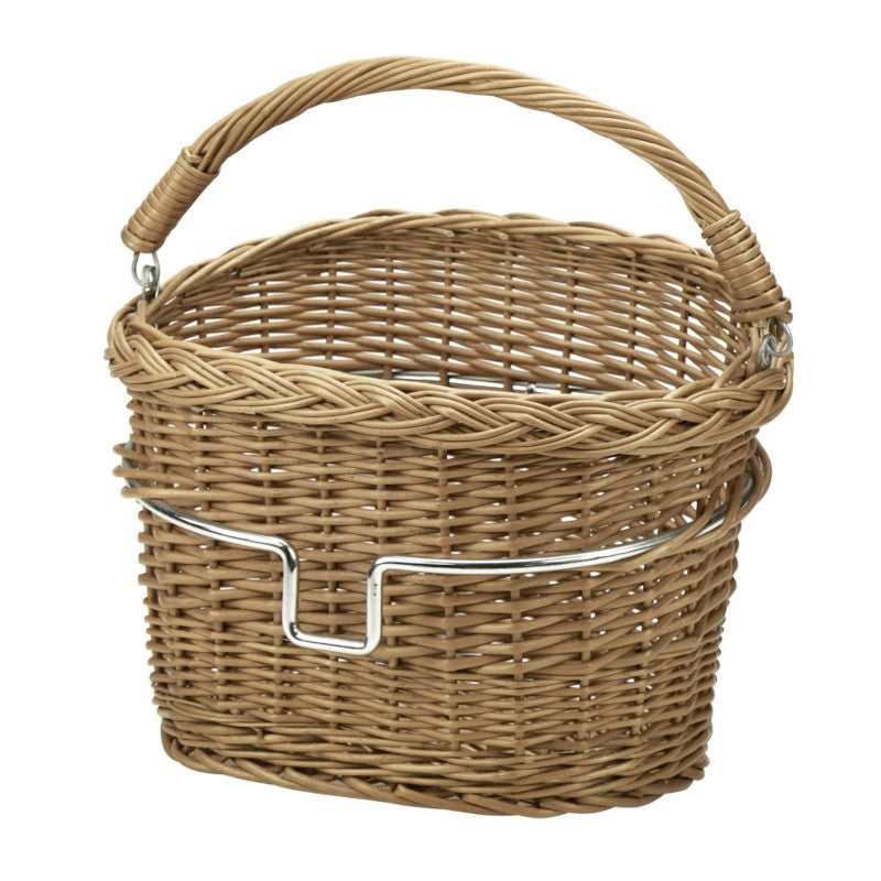 Klickfix mini wicker bicycle handlebar basket