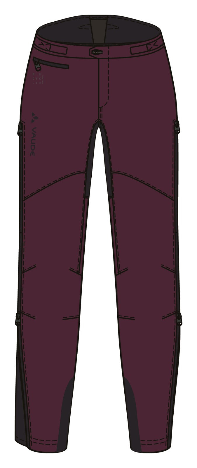 Pantaloni da ciclismo da donna Softshell Qimsa II Vaude