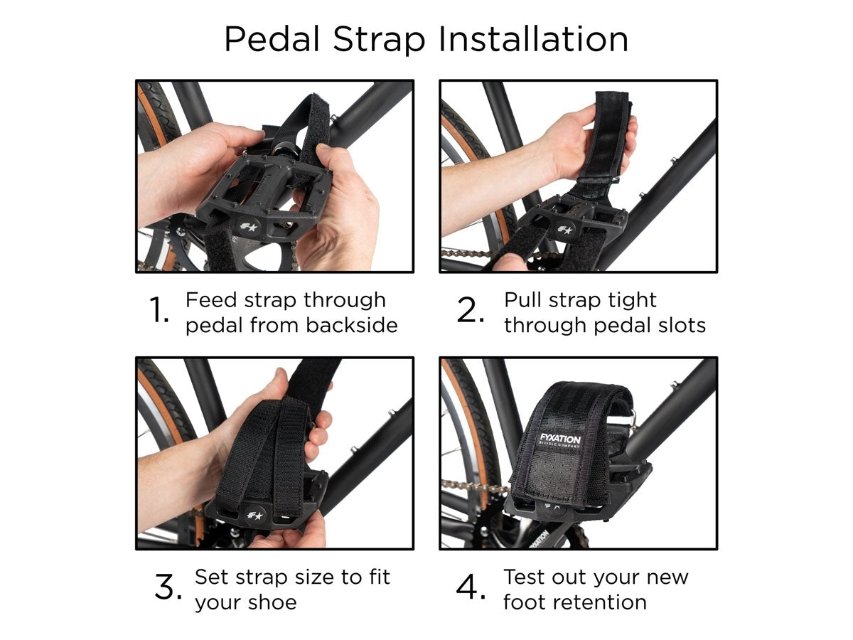 Pédales gates + Straps Fyxation