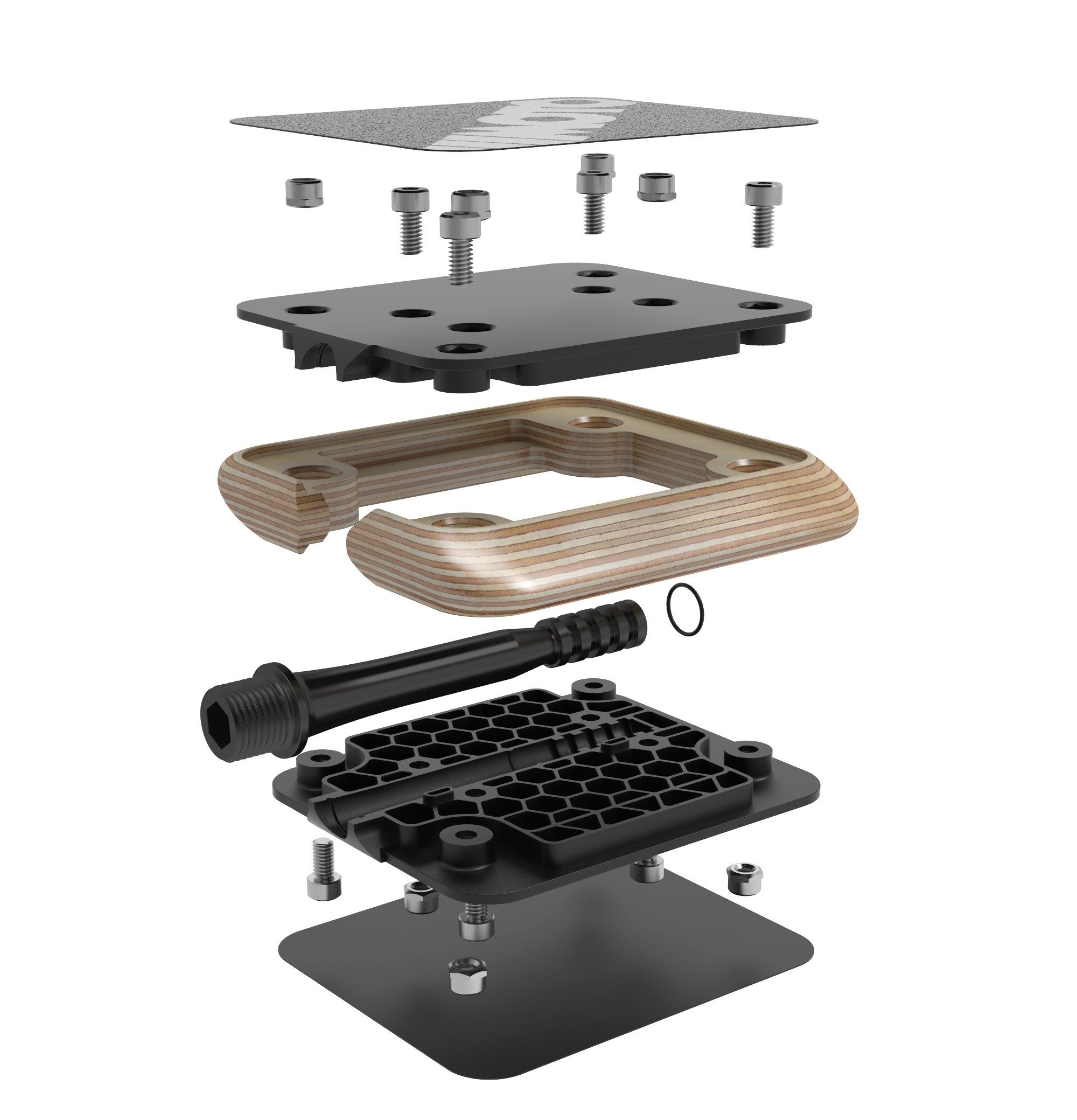 Pedali moto urbani in legno grezzo