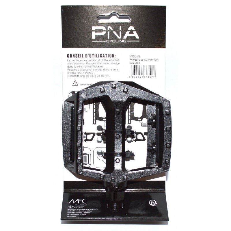 Pédales PNA VTT / BMX Alu Noir