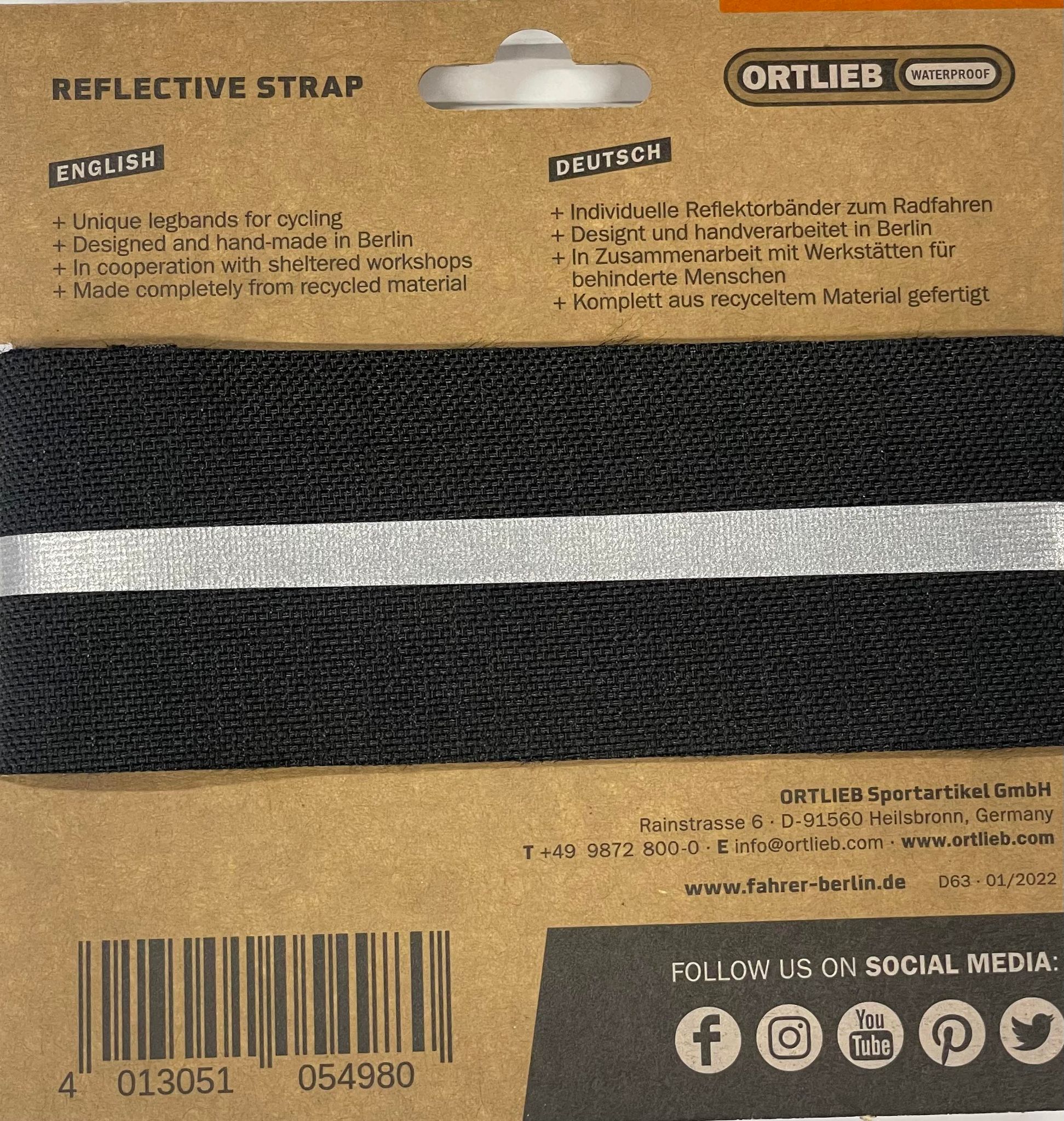 Ortlieb reflective trouser clip