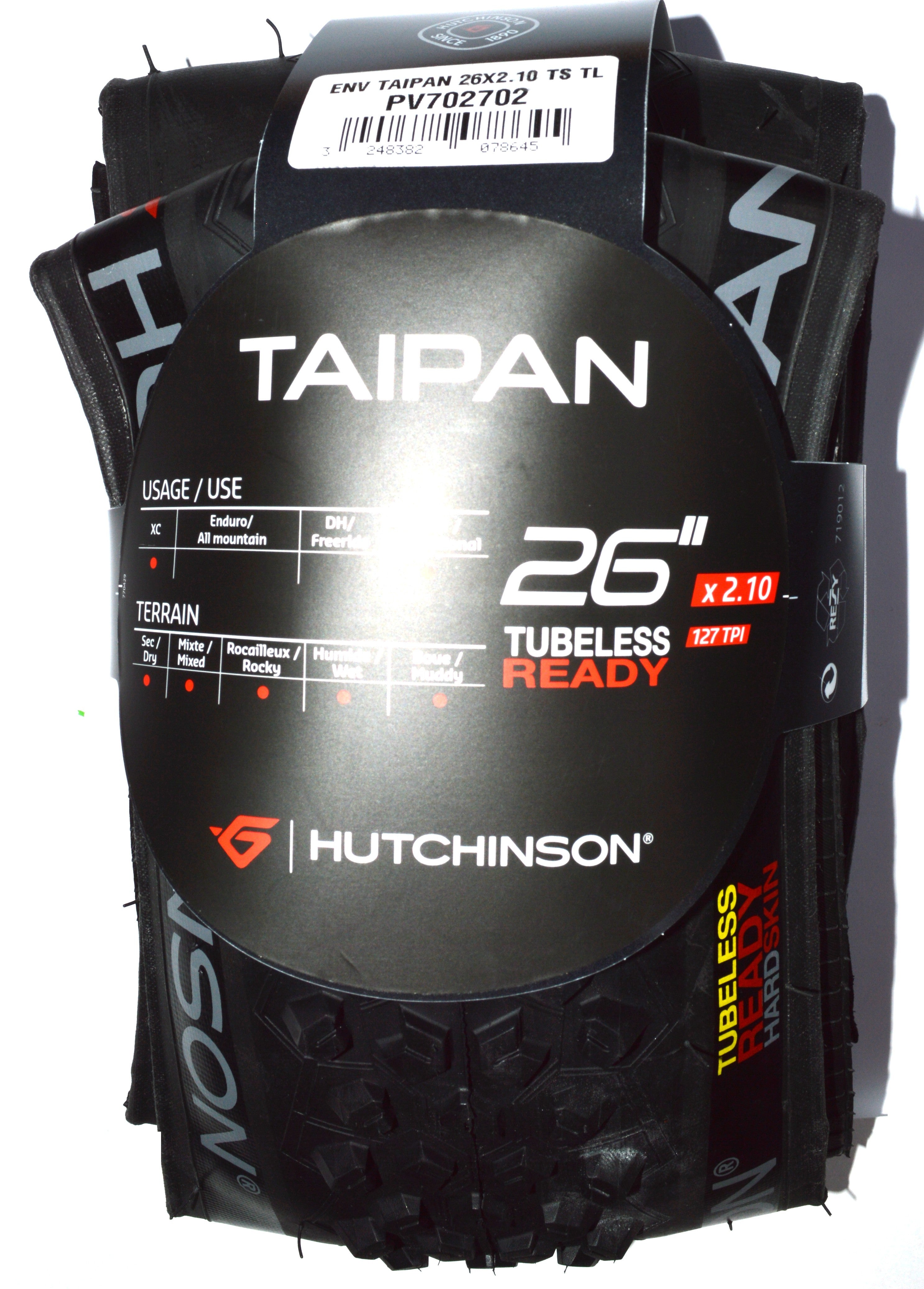 Pneu VTT Hutchinson Taipan 26" X 2,10 TS TLR