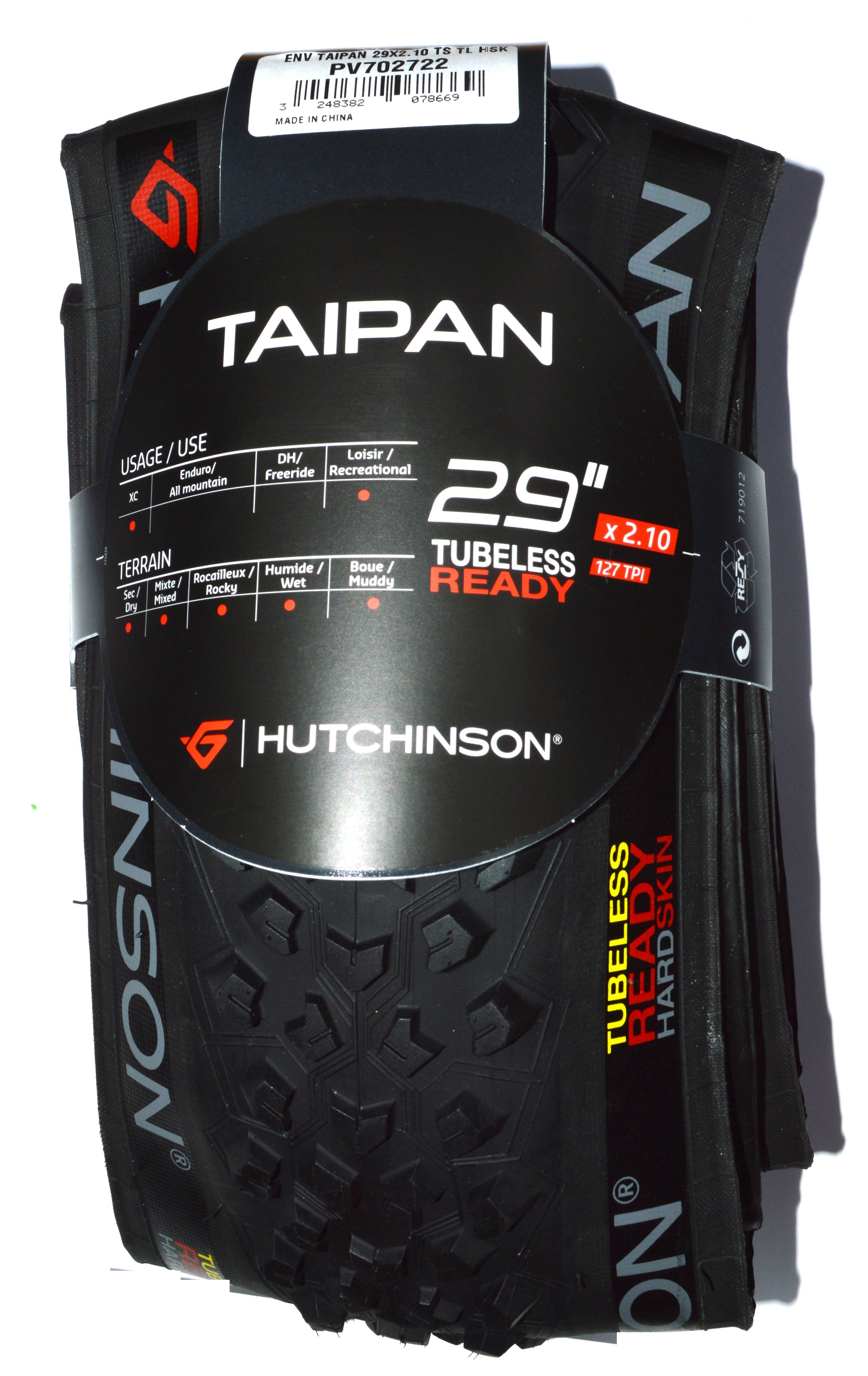 Pneu VTT Hutchinson Taipan 29" X 2,10 TLR SIDESKIN TS