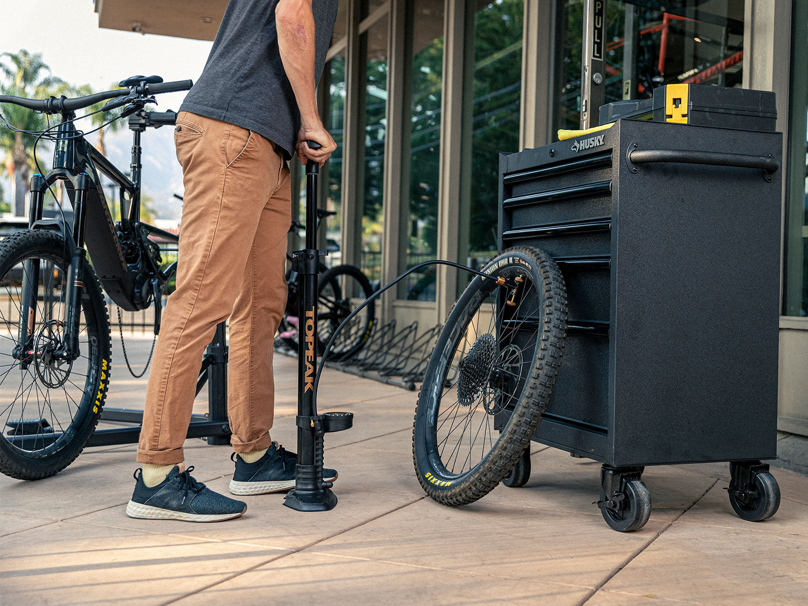 Pompe à pied Topeak Joeblow Tubi 2Stage