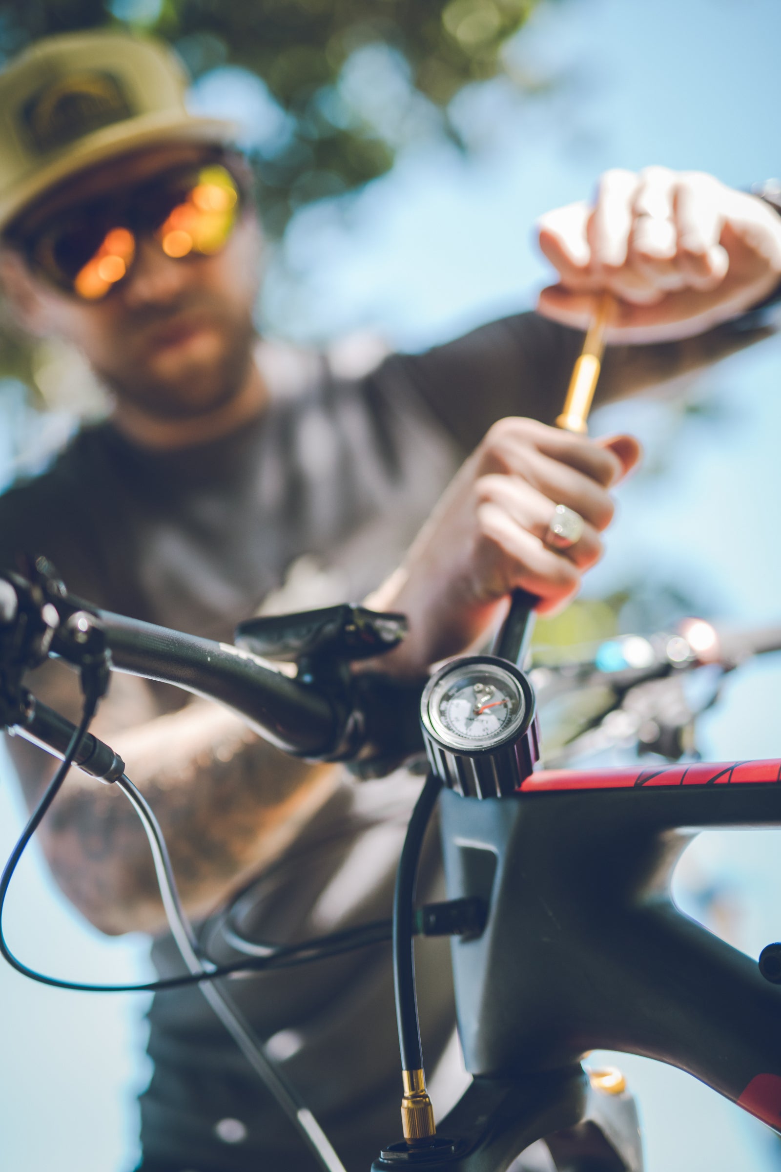 High pressure pump for Lezyne Shock Drive bicycle suspension