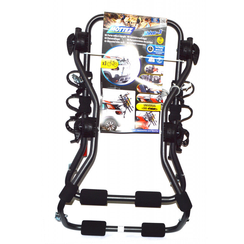 Porte-vélos sur hayon à fixation sur barres de toit Mottez Shiva