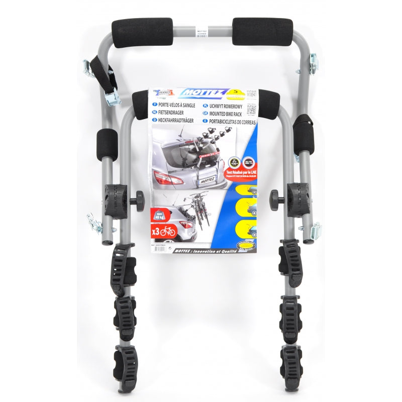 Porte-vélos sur hayon à sangles Mottez Ariane 3 vélos