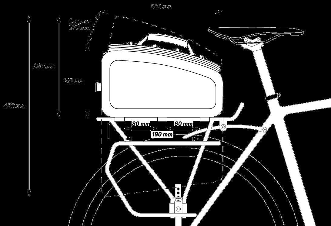 Sacoche à fixation sur porte-bagages Zefal Z Traveler 80 - 32 L