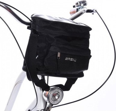 Bolsa de manillar Basil Mali con portamapas