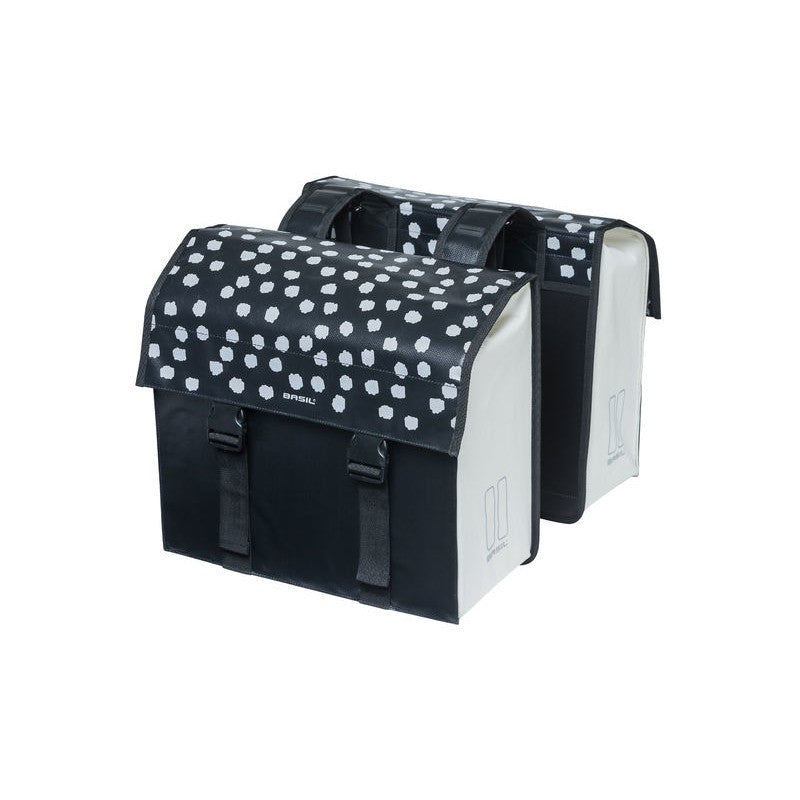 Black reflective / White