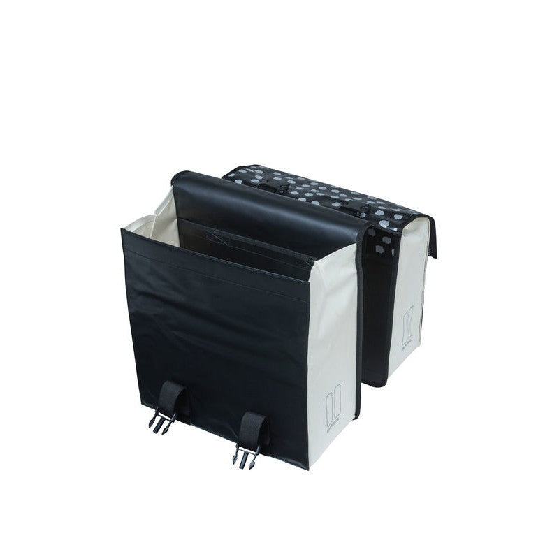 Black reflective / White