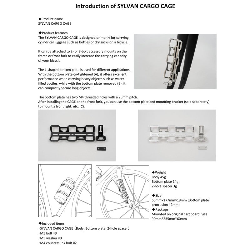 Support de transport pour Gravel MKS Sylvan Cargo Cage