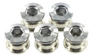 Chrome chainring screws for singlespeed fixie bike