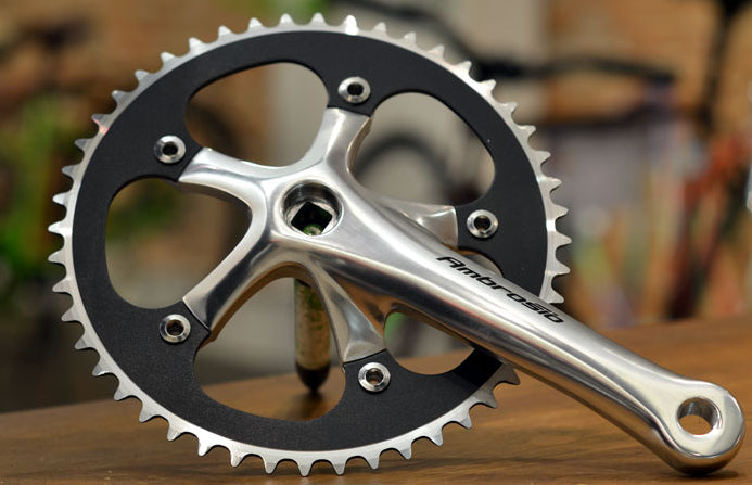 Chrome chainring screws for singlespeed fixie bike