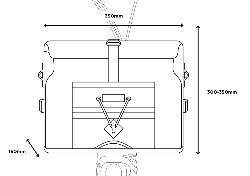 Guide des tailles sacoche vélo Restrap City Loader